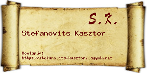Stefanovits Kasztor névjegykártya